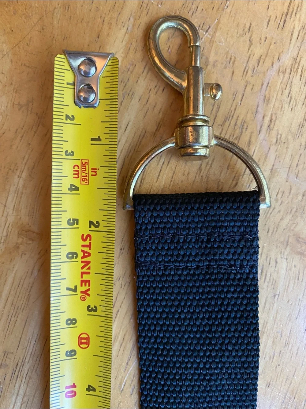 V ! Black canvas gold tone hardware 27-43” strap for bag